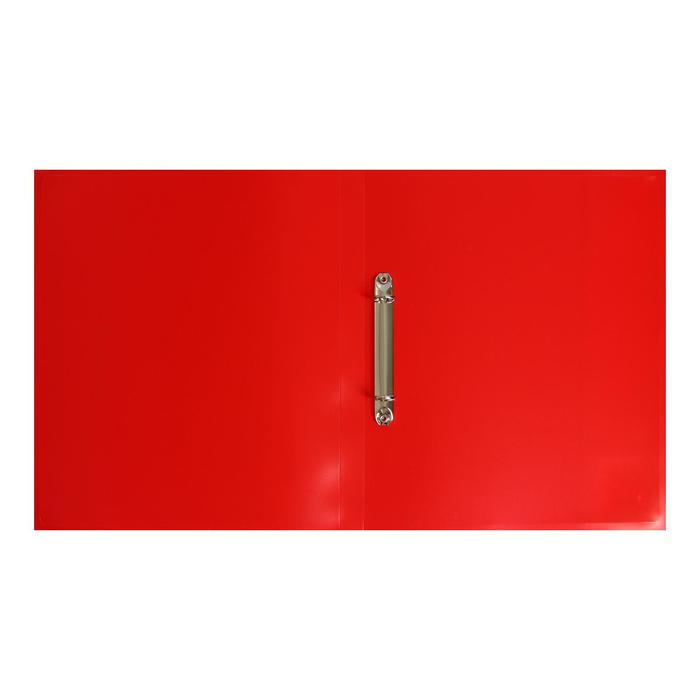Папка на 2 кольцах А4, Calligrata, 18 мм, 500 мкм, красная