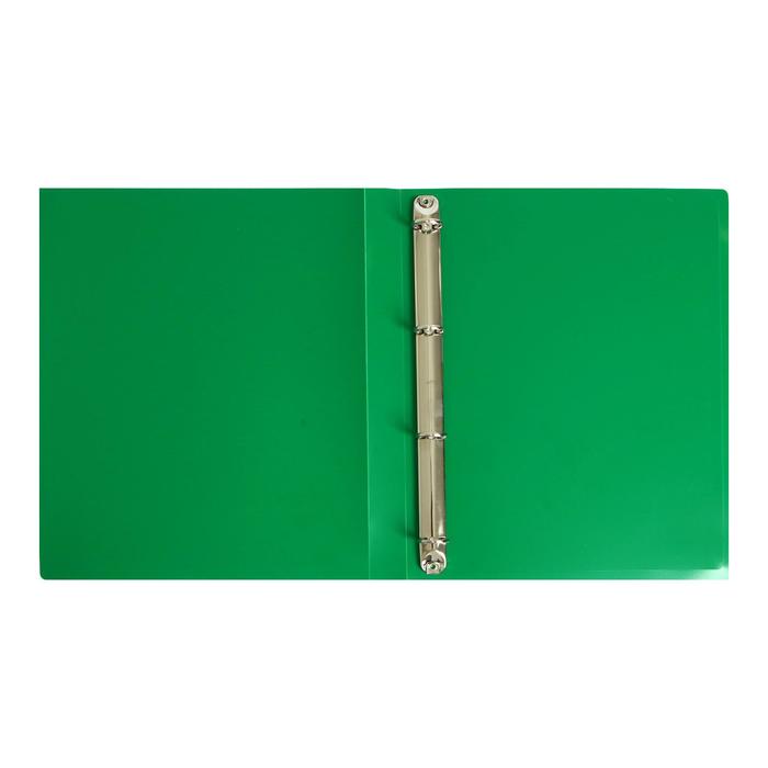 Папка на 4 кольцах А4, Calligrata, 25 мм, 500 мкм, зеленая