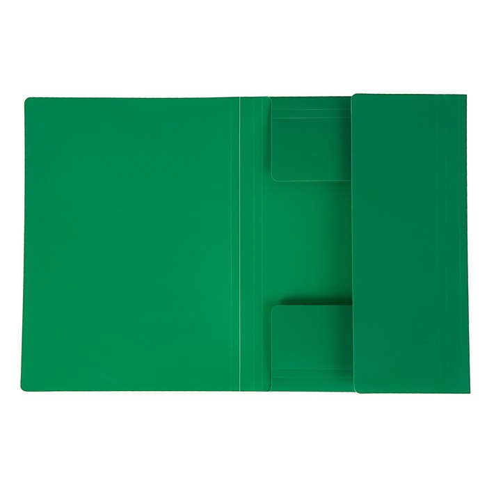 Папка на резинке А4, 500 мкм, Calligrata, корешок 4 мм, до 300 листов, тиснение "песок", зелёная