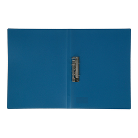 Папка с зажимом А4, 500 мкм, корешок 15 мм, Calligrata, до 100 листов, синяя от Сима-ленд