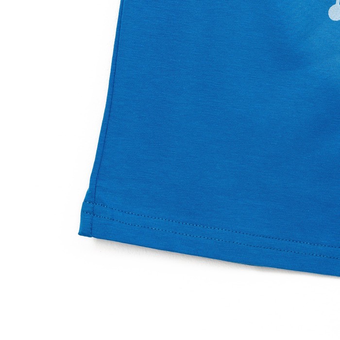 Футболка мужская, светящийся рисунок 14-5564, цвет голубая, р-р 44 (S)