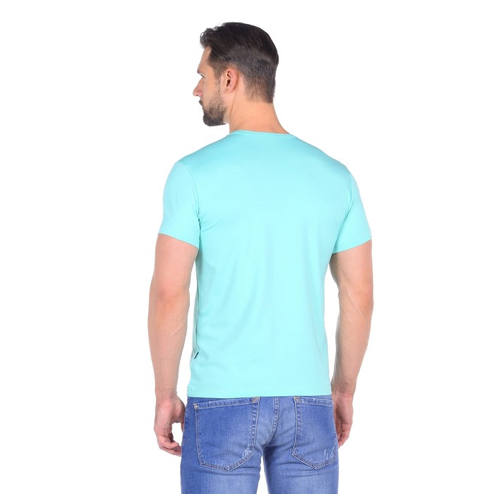 Футболка мужская, светящийся рисунок 14-6719, цвет зелёный, р-р 48 (L)