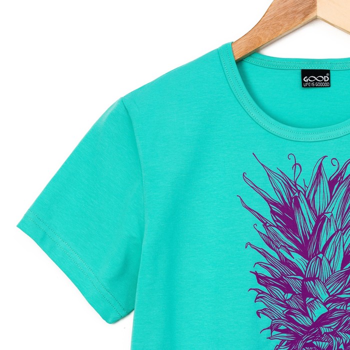 Футболка мужская, светящийся рисунок 14-6719, цвет зелёный, р-р 48 (L)