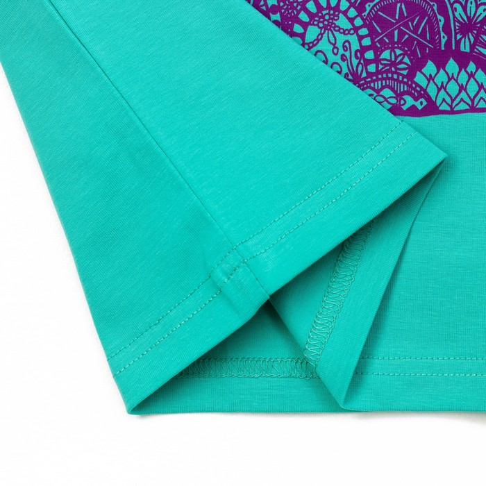 Футболка мужская, светящийся рисунок 14-6719, цвет зелёный, р-р 48 (L)