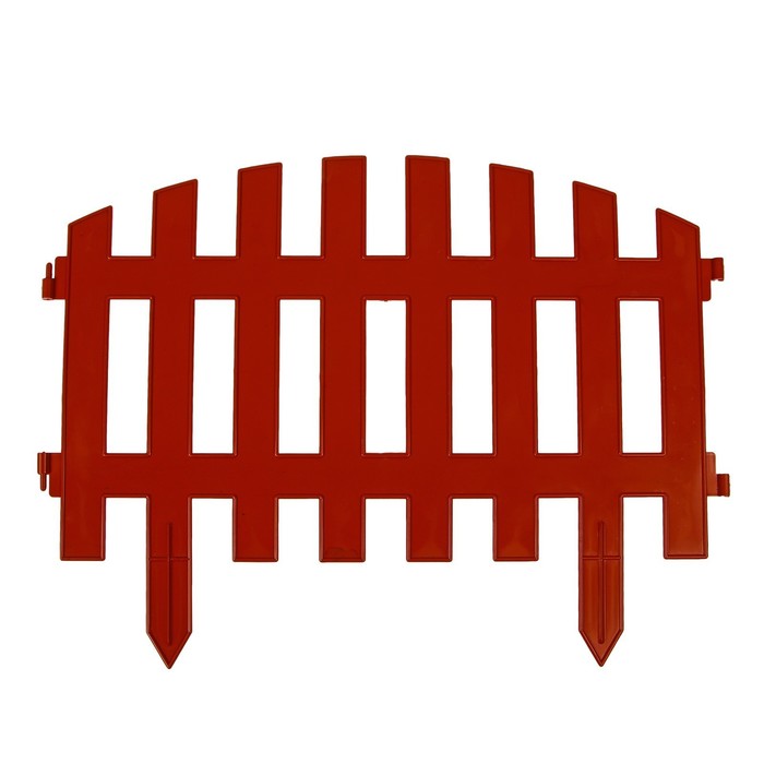 Ограждение декоративное, 35 х 210 см, 5 секций, пластик, терракотовое, RENESSANS