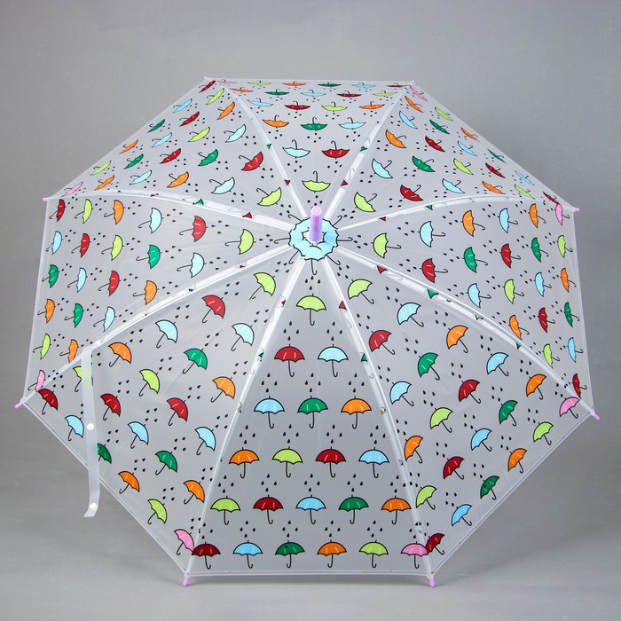 Зонт детский полуавтоматический "Зонтики", r=45,5см, цвет МИКС