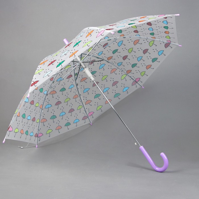 Зонт детский полуавтоматический "Зонтики", r=45,5см, цвет МИКС