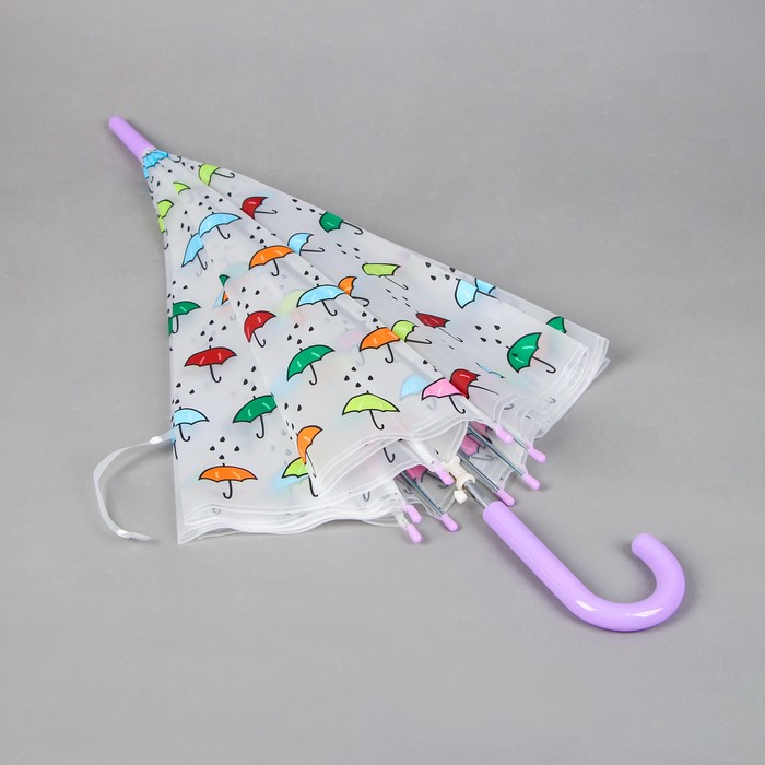 Зонт детский полуавтоматический "Зонтики", r=45,5см, цвет МИКС