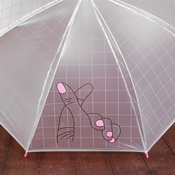 Зонт детский "Щелчок", полуавтоматический, r=45см, цвет розовый