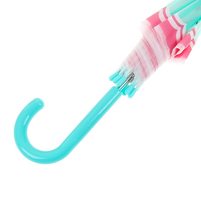 Зонт детский "Вишенка", полуавтоматический, r=45см, цвет мятный