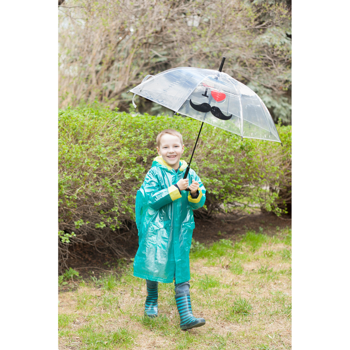 Зонт детский "Усы", полуавтоматический, r=45см, цвет чёрный