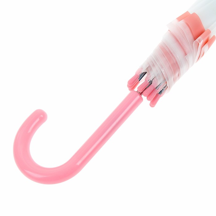 Зонт детский полуавтоматический "Клубника", r=45см, цвет розовый