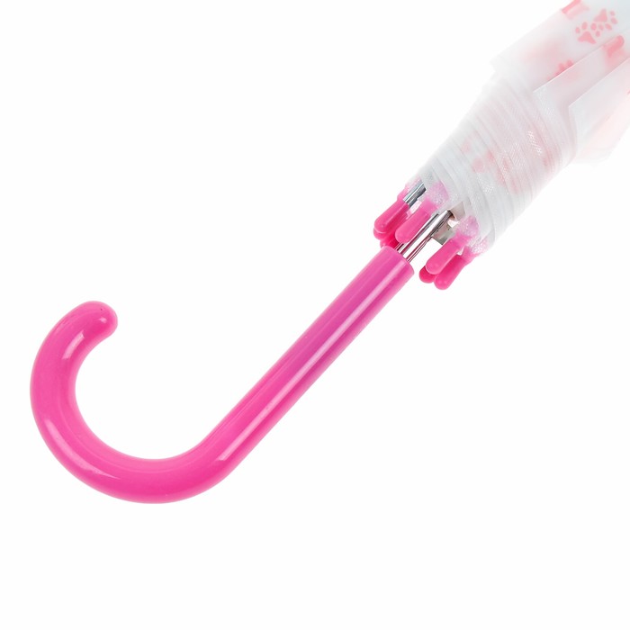 Зонт детский полуавтоматический "Кружево. Кошки", r=45см, цвет розовый