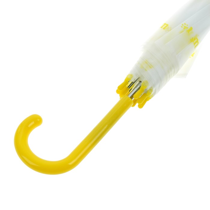 Зонт детский полуавтоматический "Кружево. Кошки", r=45см, цвет жёлтый