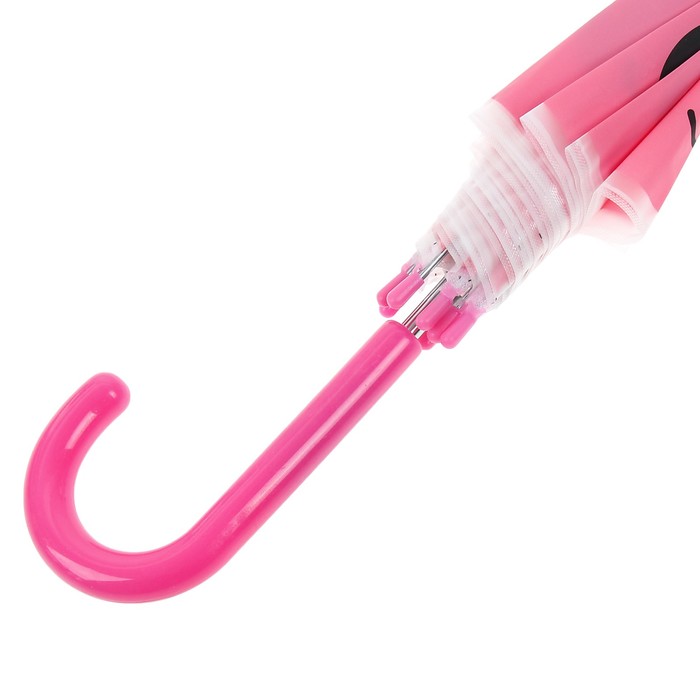 Зонт детский полуавтоматический "Зайка", r=45см, цвет розовый