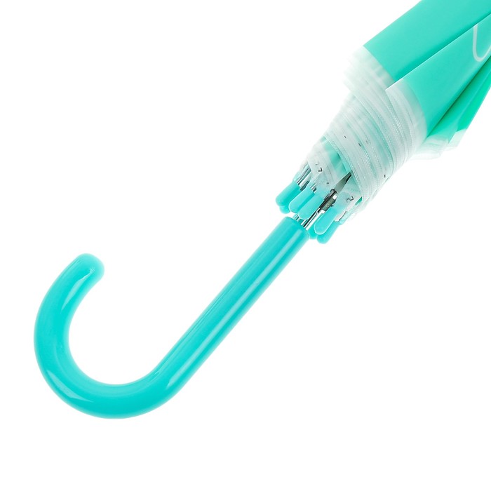 Зонт детский полуавтоматический "Слоник", r=45см, цвет мятный