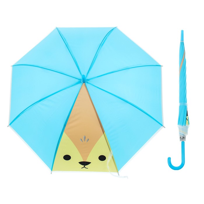 Зонт детский "Собачка", полуавтоматический, r=45см, цвет голубой
