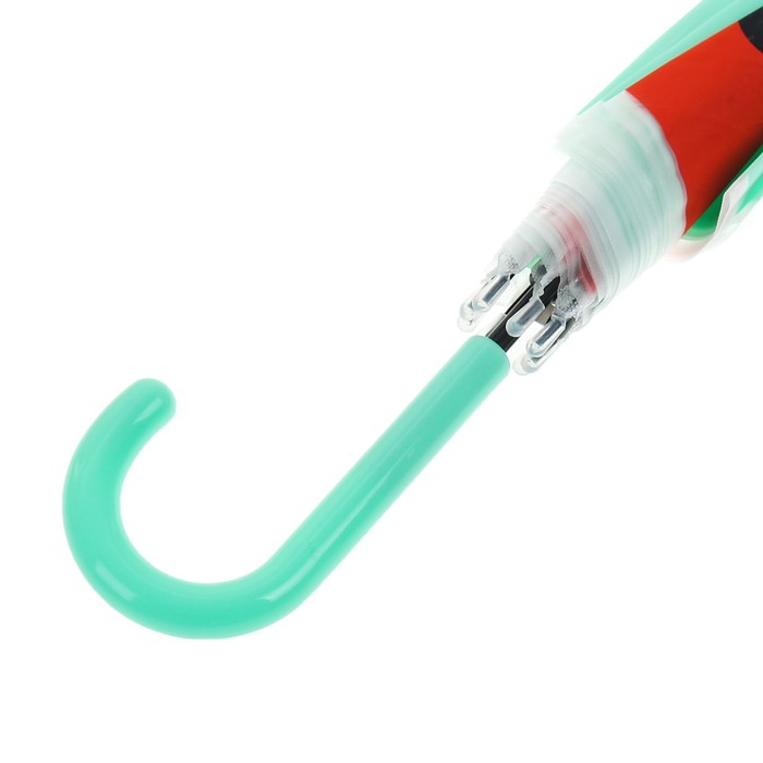 Зонт детский полуавтоматический "Мишка", r=45см, цвет зелёный