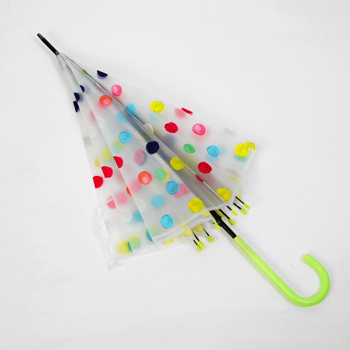 Зонт детский полуавтоматический "Кружочки", r=43см, цвет МИКС