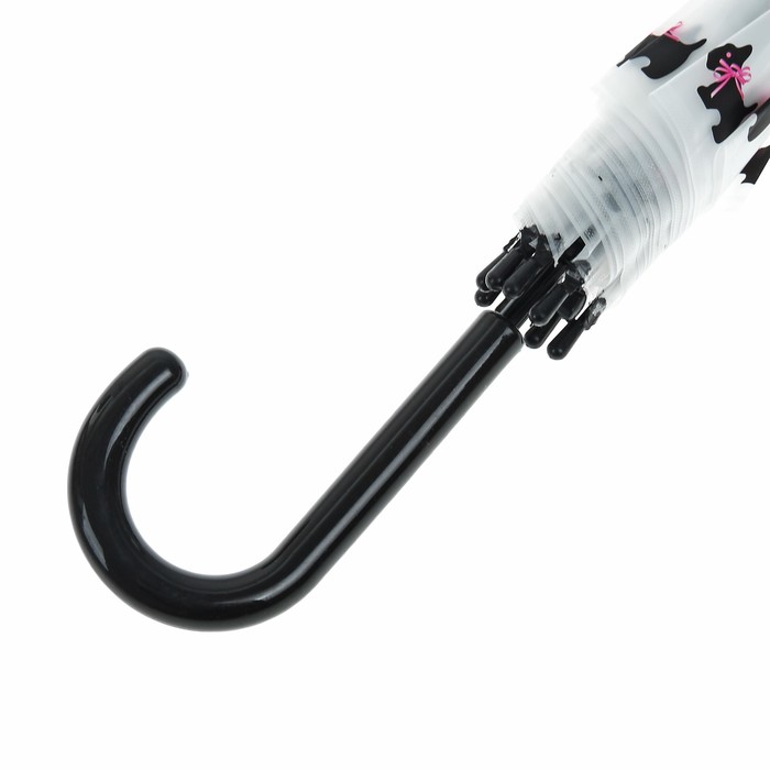 Зонт детский "Собачки", полуавтоматический, r=45см, цвет чёрный