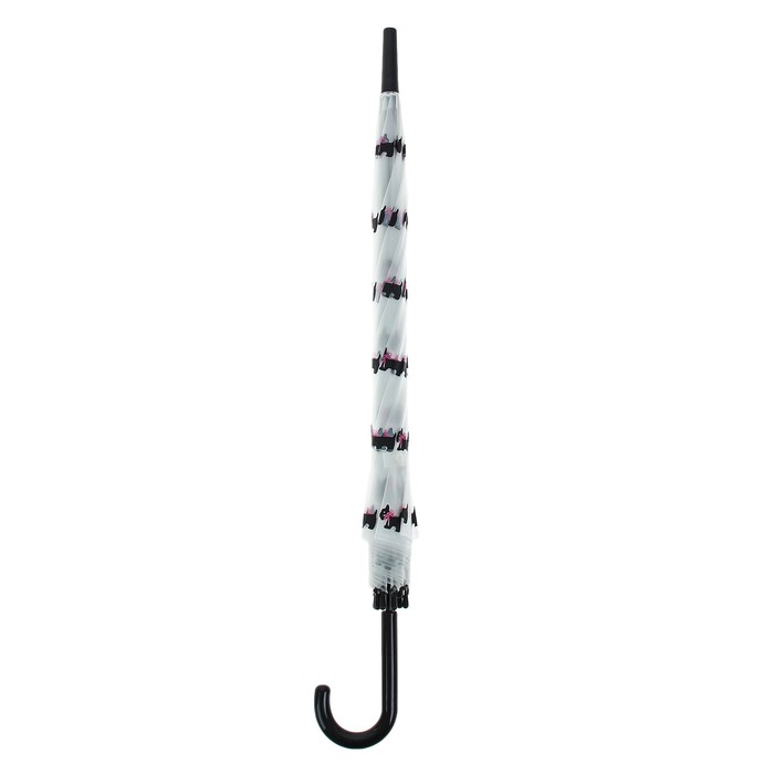 Зонт детский "Собачки", полуавтоматический, r=45см, цвет чёрный