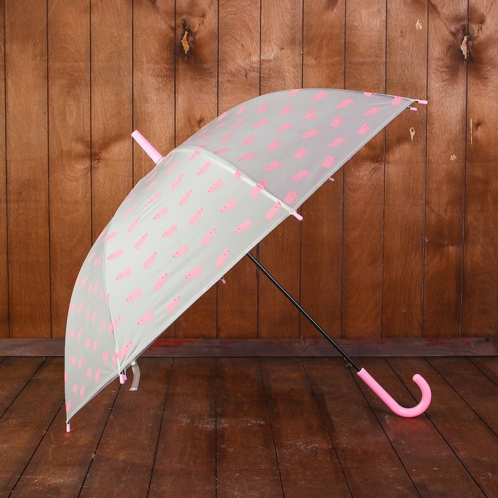 Зонт детский полуавтоматический "Котята", r=45 см, цвет розовый
