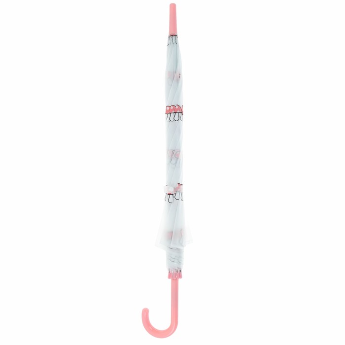 Зонт детский "Грибочки", полуавтоматический, r=45см, цвет прозрачный/жёлтый/салатовый