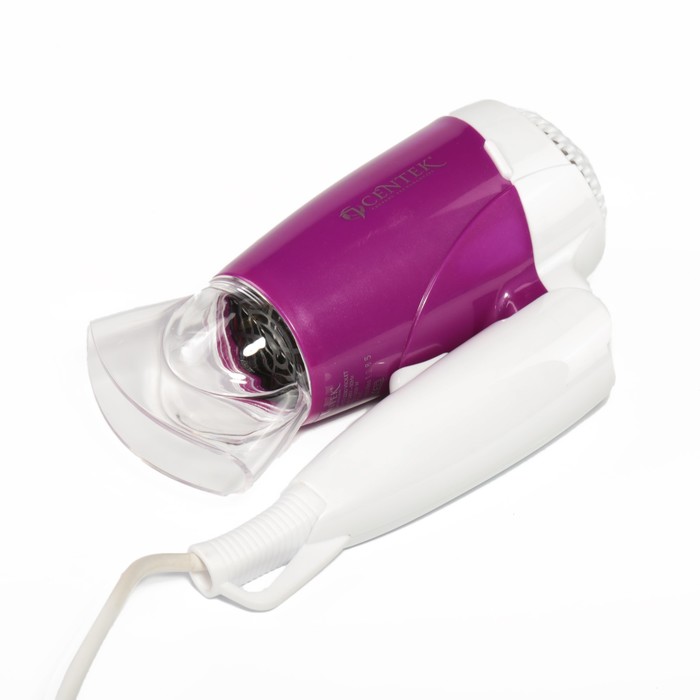 Фен Centek CT-2230 Violet, 1200 Вт, 2 скорости, складная ручка, бело-фиолетовый