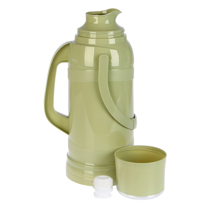 Термос 3200 мл «Цветы», 2 ручки, 1 кружка, микс, 22х42 см