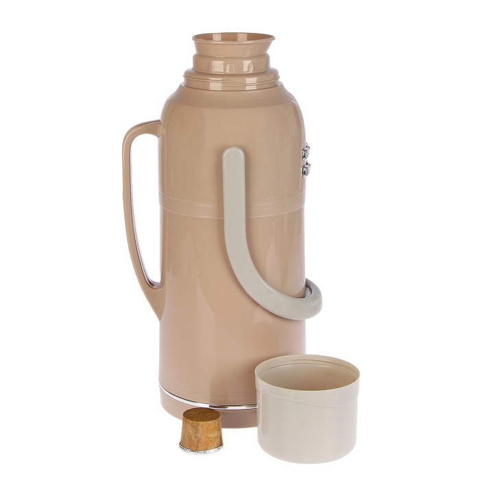 Термос 3200мл, 2 бантика, с ручкой, 1 кружка, микс, 22*42см