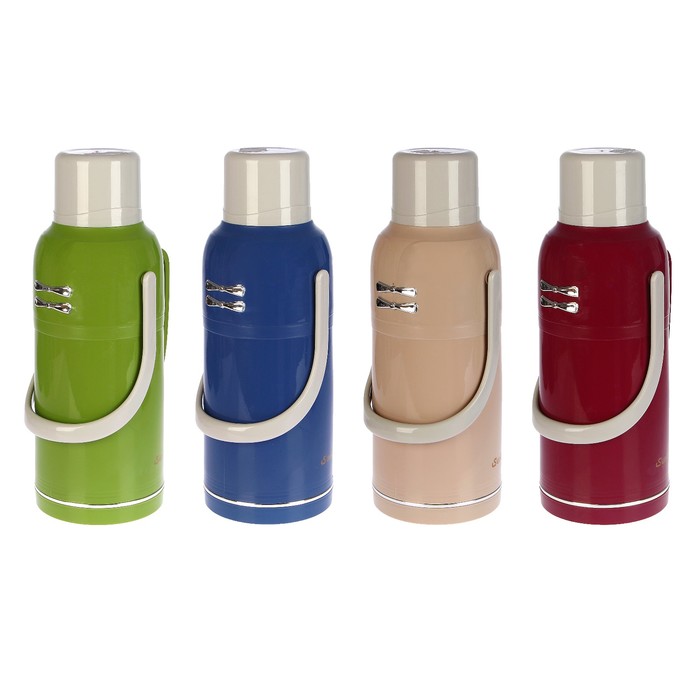 Термос 3200мл, 2 бантика, с ручкой, 1 кружка, микс, 22*42см