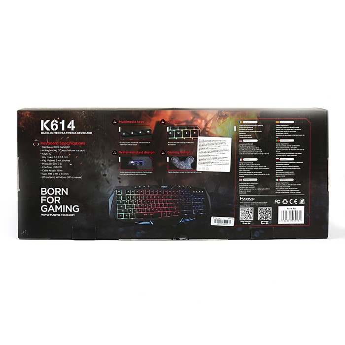 Игровая проводная клавиатура MARVO K614