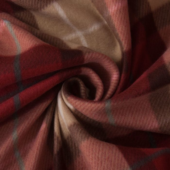 Плед "Экономь и Я" Коричневая клетка 150х180 см, пл. 150 г/м², 100% п/э