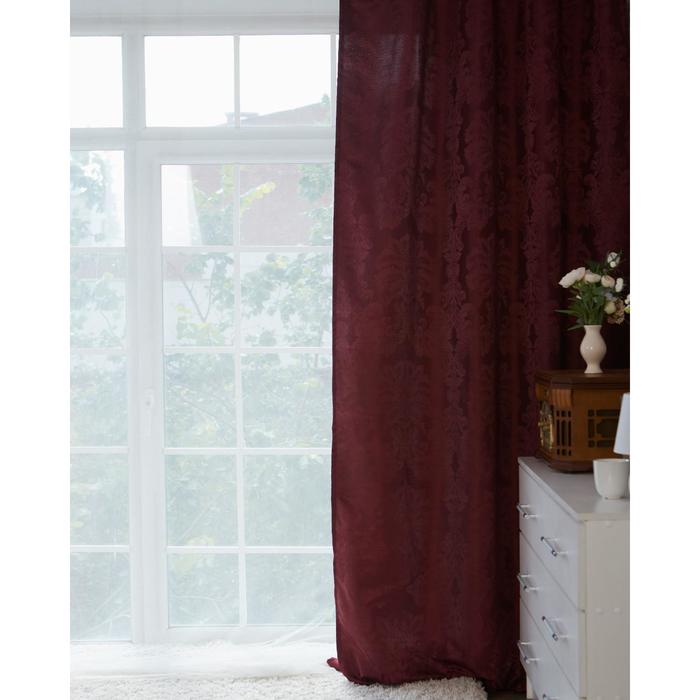 Штора портьерная "Этель" 220х280 см Дамаск CRABAPPLE,100% п/э