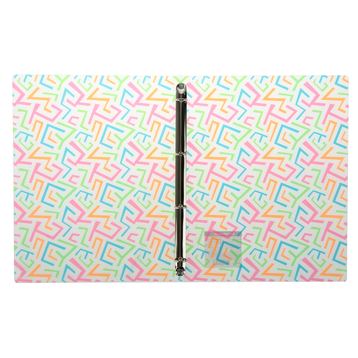 Папка на 4 кольцах А4, 24мм Erich Krause Lines, пластиковая, толщина 550мкм, тиснение - песок, вместимость до 150 листов