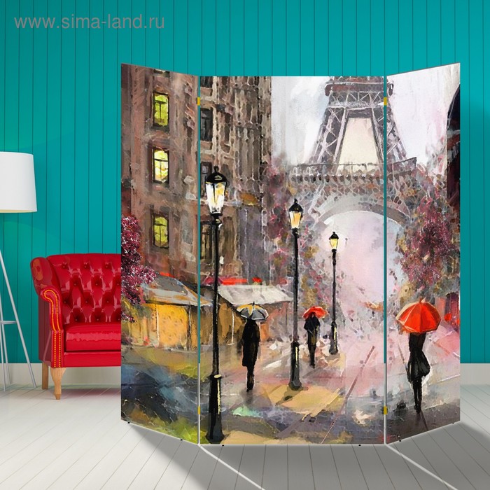 Ширма Будни Парижа, 160 × 160 см
