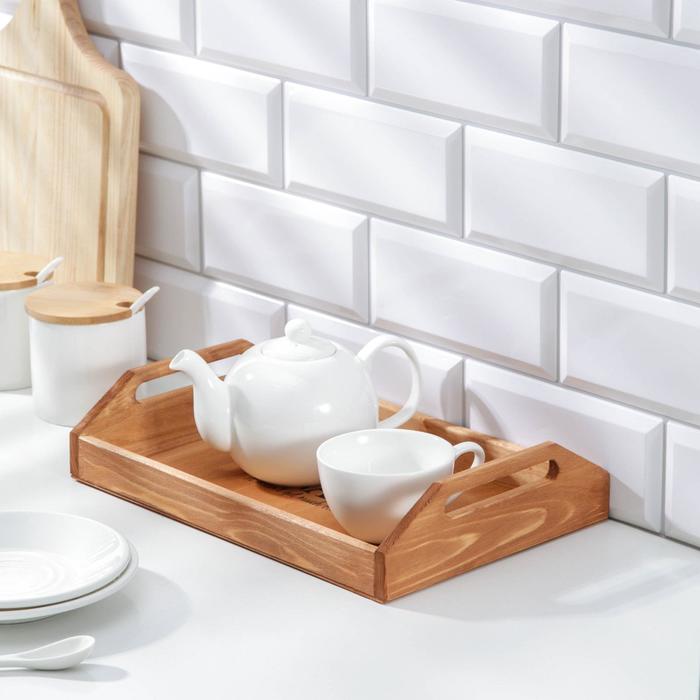 Поднос маленький с декором 20х30х6 см с покрытием