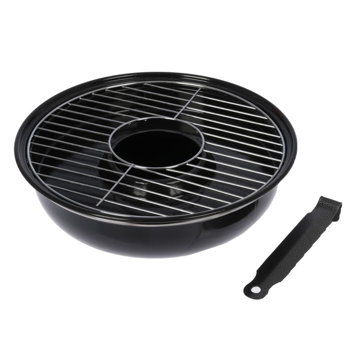 Сковорода 33 см "Гриль-газ", эмалированное покрытие