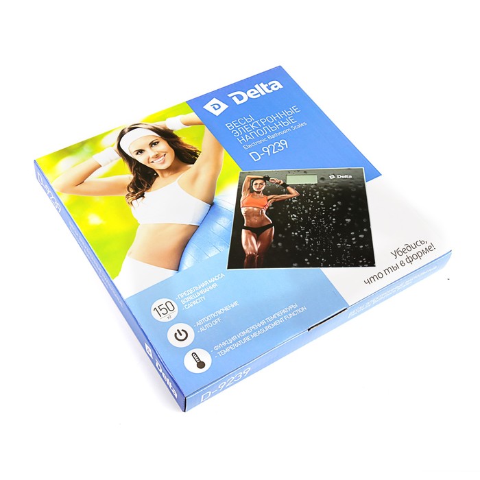 Весы напольные DELTA D-9239, электронные, до 150 кг, "Фитнес 2"