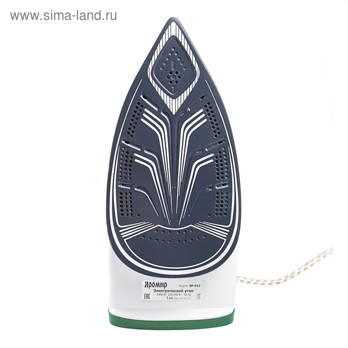 

Утюг "ЯРОМИР" ЯР-032, 2400 Вт, керамическая подошва, зелёно-белый