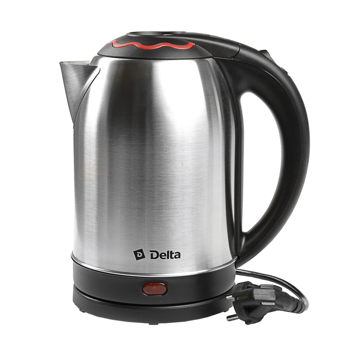 Чайник электрический DELTA DL-1330 , 2000 Вт, 2 л, серебристый