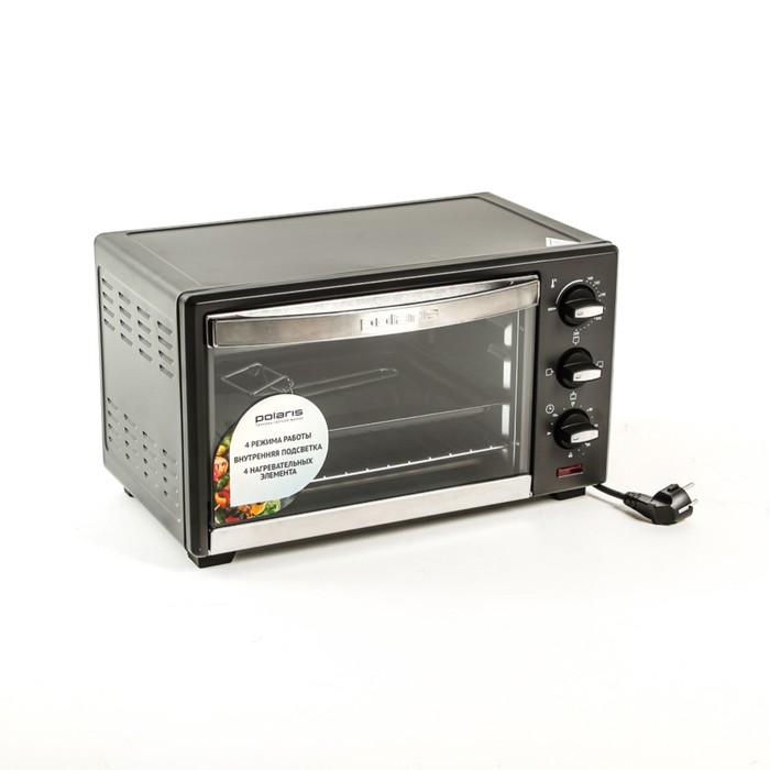 Электропечь Polaris PTO 0620L, 1300 Вт, 20 л, серый Уценка