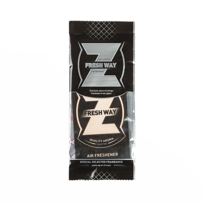Ароматизатор FRESH WAY, подвесной, бумажный,Чёрный лёд, серия FRESH WAY,Болгария,VICTORY2000   33909