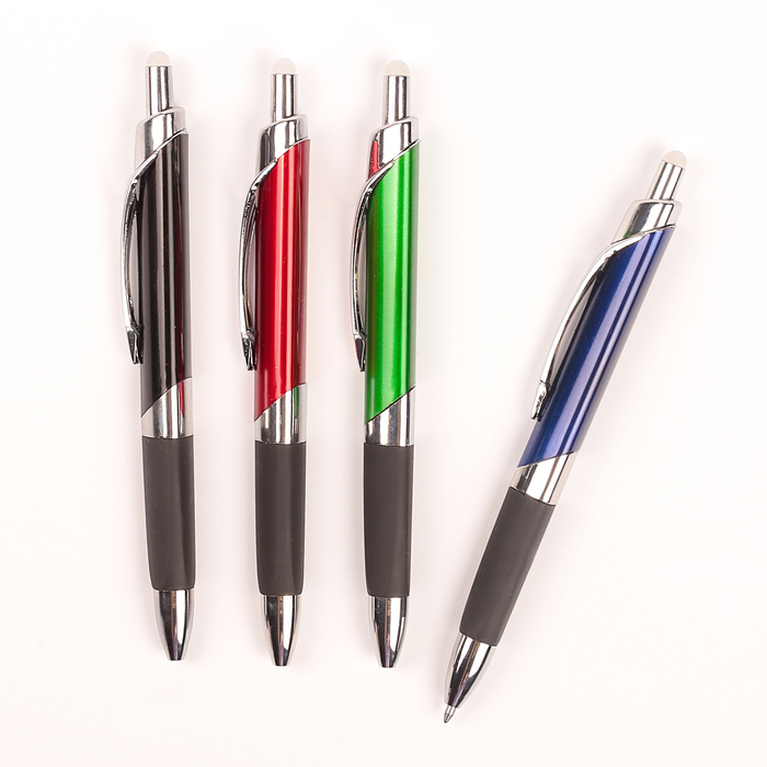 Ручка шариковая ПИШИ-СТИРАЙ 0,8мм автомат стержень синий корпус черный треугол с резин держ 287909