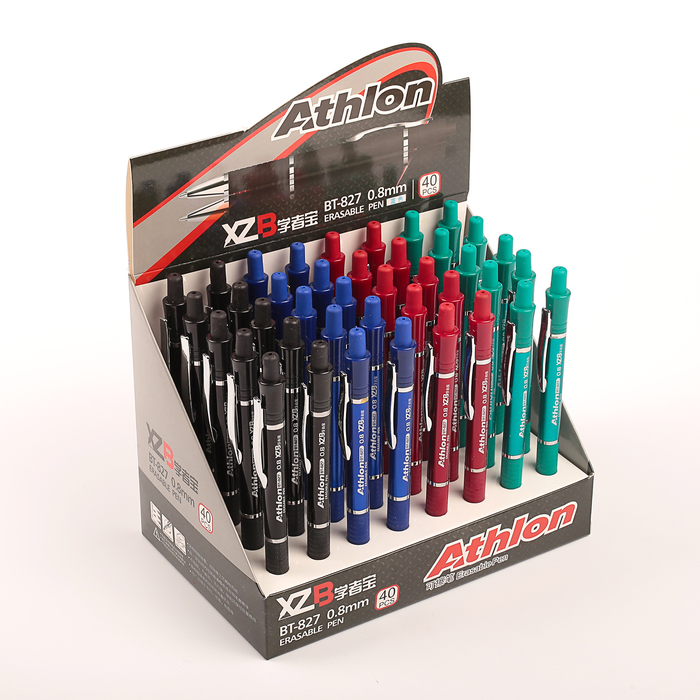 Ручка шариковая ПИШИ-СТИРАЙ 0,8мм автомат стержень синий корпус МИКС