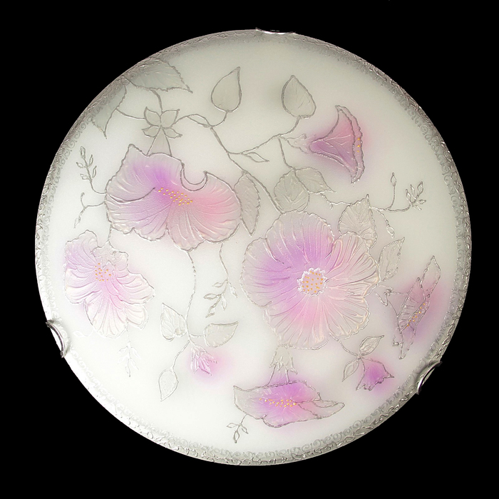 Светильник настенно-потолочный 1901 "Сиреневые цветы" D300 2x60Вт E27