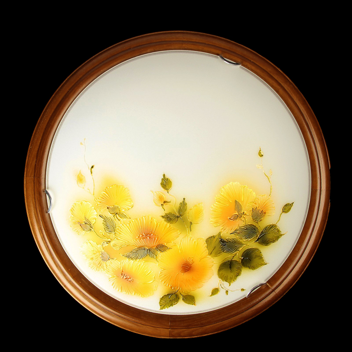 Светильник настенно-потолочный 1906/д "Ветка шиповника" D360 дуб 2x60Вт E27