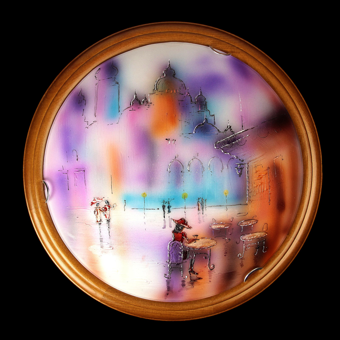 Светильник настенно-потолочный 1911/д "Кафе" D360, 2*Е27 дуб 2x60Вт E27