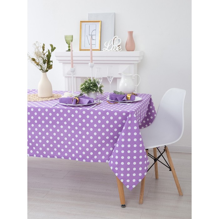 Скатерть "Этель" Спелая смородина (вид2) 145х250см, рогожка 100% хл