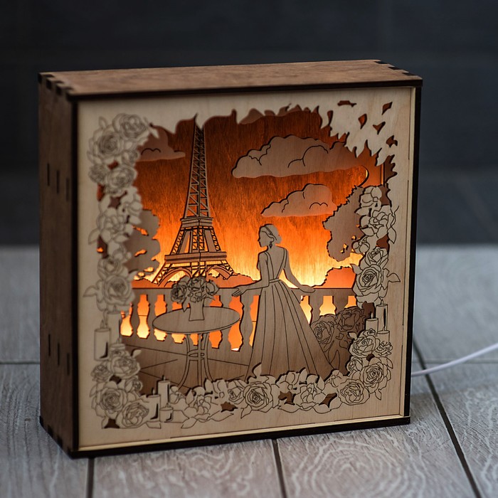 Светильник настольный "Эйфелева башня" 2,8W LED 8x24x24см